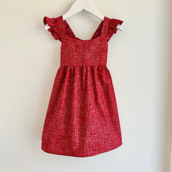 Aria Dress Red & Silver