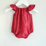 Cecilia Romper Red & Silver