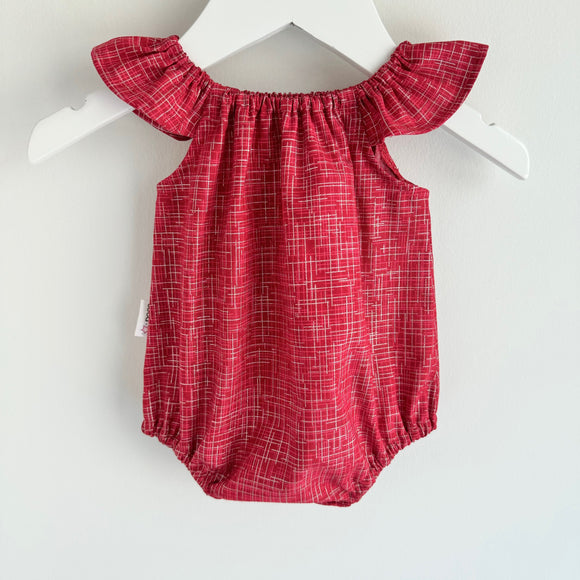 Cecilia Romper Red & Silver