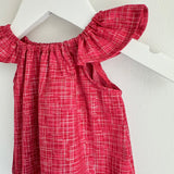 Cecilia Romper Red & Silver