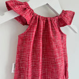 Cecilia Romper Red & Silver