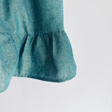 Bella Dress in shimmery green linen