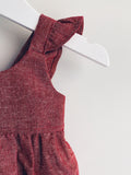 Aria Romper Shimmery Ruby Linen