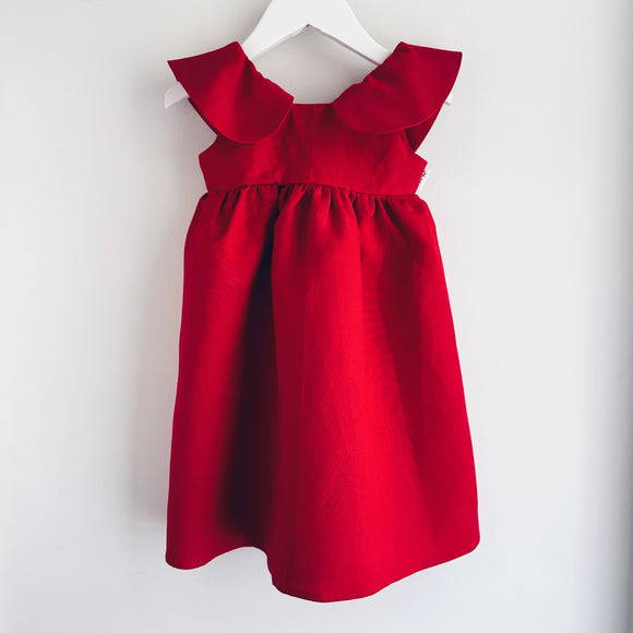 NEW! Emma Red Linen Dress