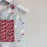 Santa Blue Boy Romper