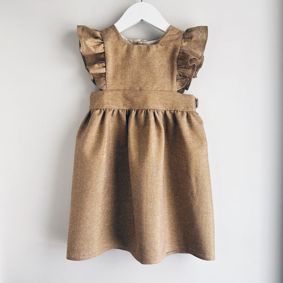 Dolly Dress in Shimmery Golden