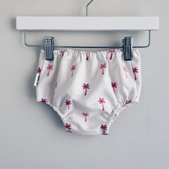Linen Embroidery Palm Diaper Cover