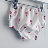 Linen Embroidery Palm Diaper Cover