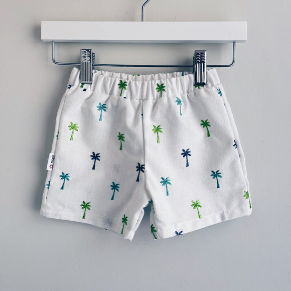 Linen Palms Boy Shorts