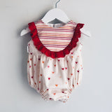 Valentines Hearts & Stripes Romper