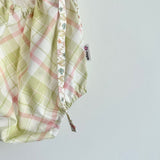 Pia Floral + Plaid Easter Romper