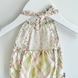 Pia Floral + Plaid Easter Romper