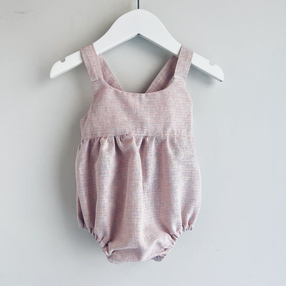 Aria Romper Shimmery Stripe Linen